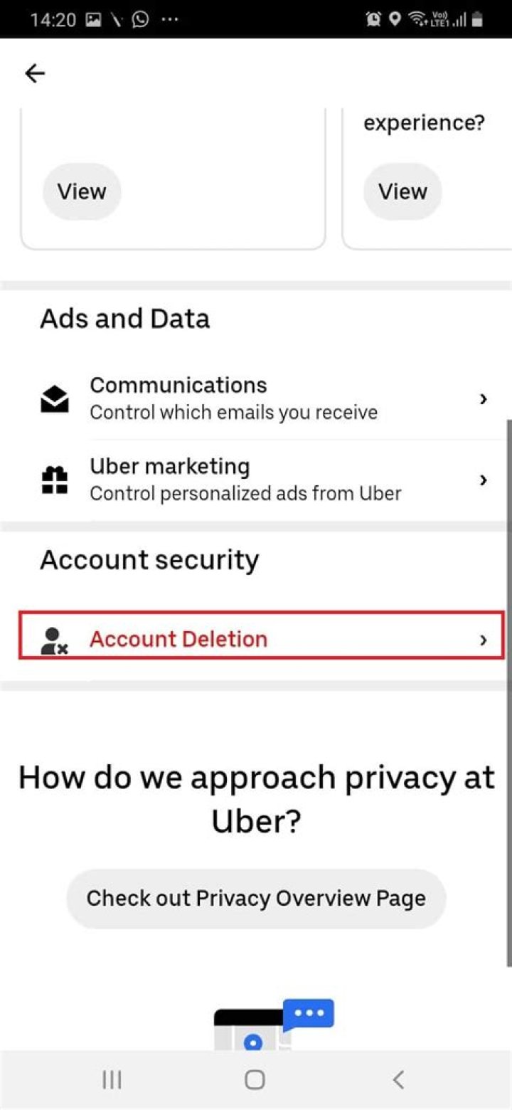 Why cant you Delete Uber history?